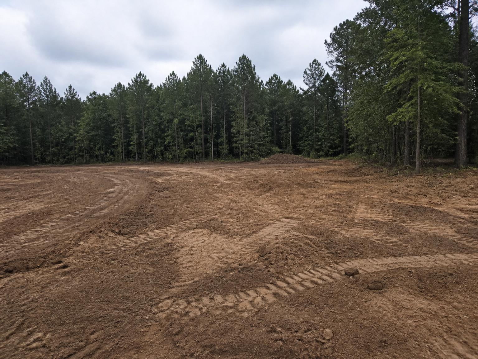 Cleared and graded land lot